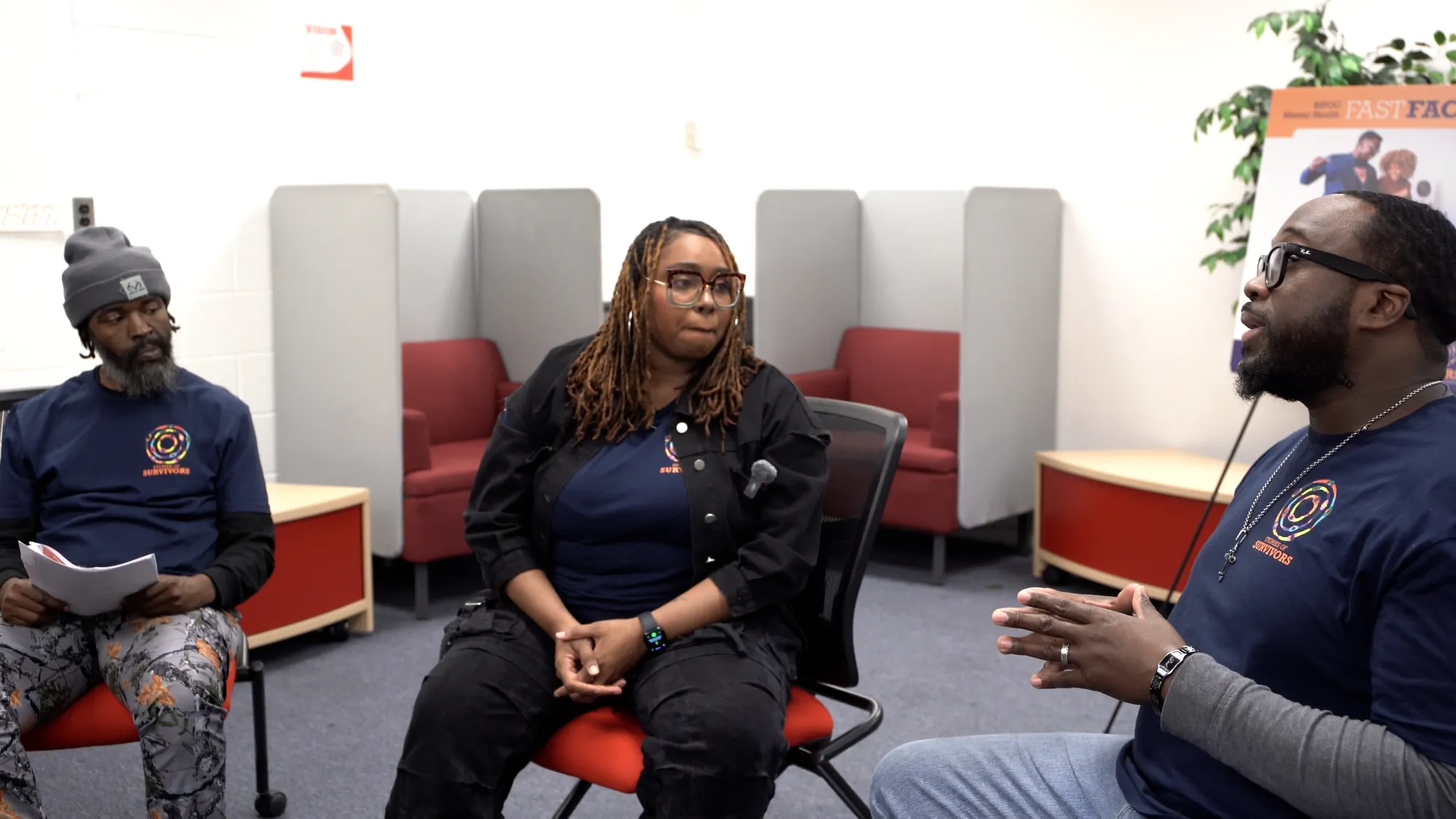 A Stories of Survivors storytelling circle in Flint, Michigan